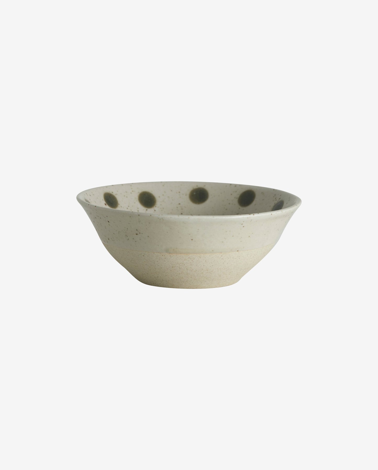 GRAINY dot bowl - sand/green